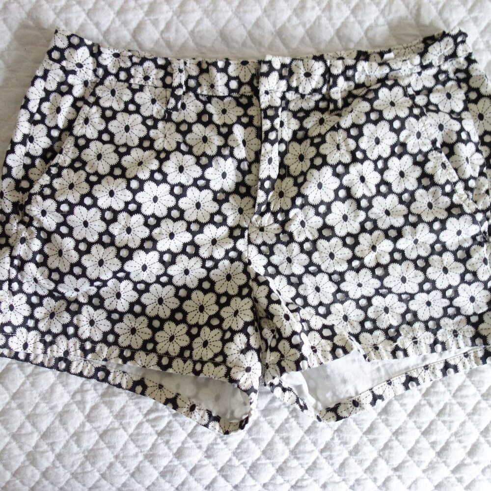 MADEWELL Black White Daisy Chain Shorts – Sz 0